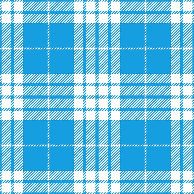 Líneas a rayas de color azul cielo y blanco, chequeo de tartan, ilustración vectorial de patrón a cuadros sin costuras