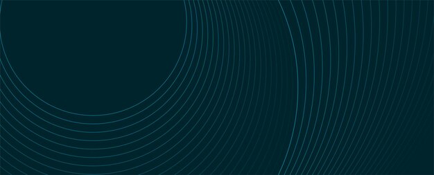 Líneas redondas azules oscuras tecnología fondo futurista