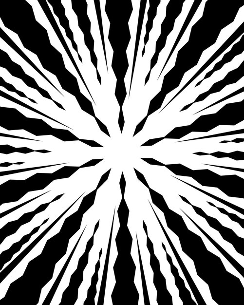 Líneas de remolino radial abstractas en blanco y negro de fondo