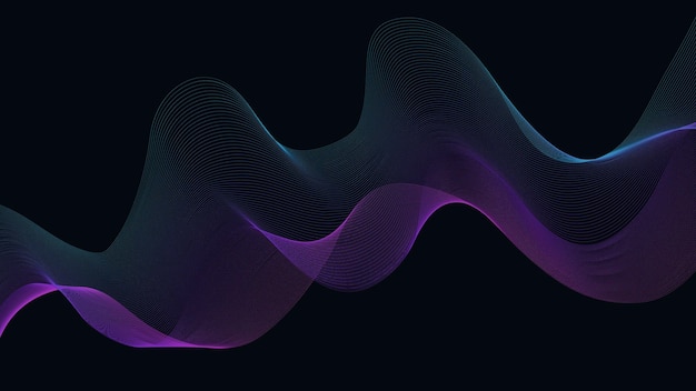 Líneas retorcidas Fondo abstracto vectorial con líneas de colores Ilustración en un estilo minimalista