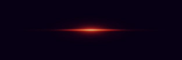 Líneas rojas brillantes de luz sobre un fondo transparente