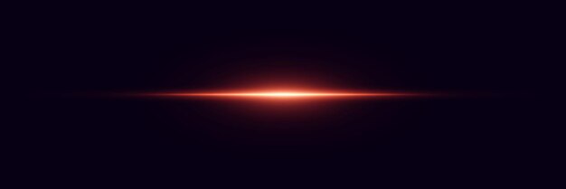 Líneas rojas brillantes de luz sobre un fondo transparente