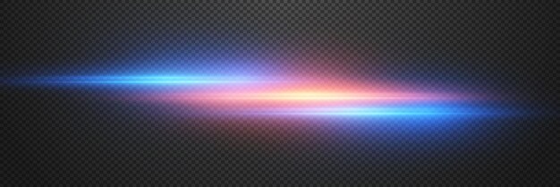 Líneas rojo-azul de velocidad y luz Movimiento dinámico de rayos y efectos