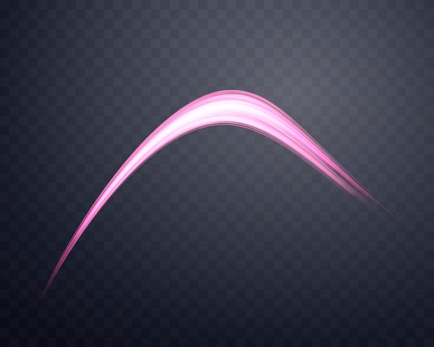 Líneas rosadas brillantes Neón velocidad de energía realista Efecto de luz abstracto