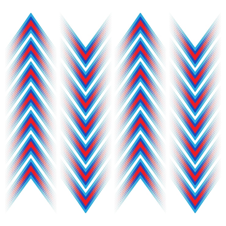 Vector líneas de semitonos flechas coloridas establecidas