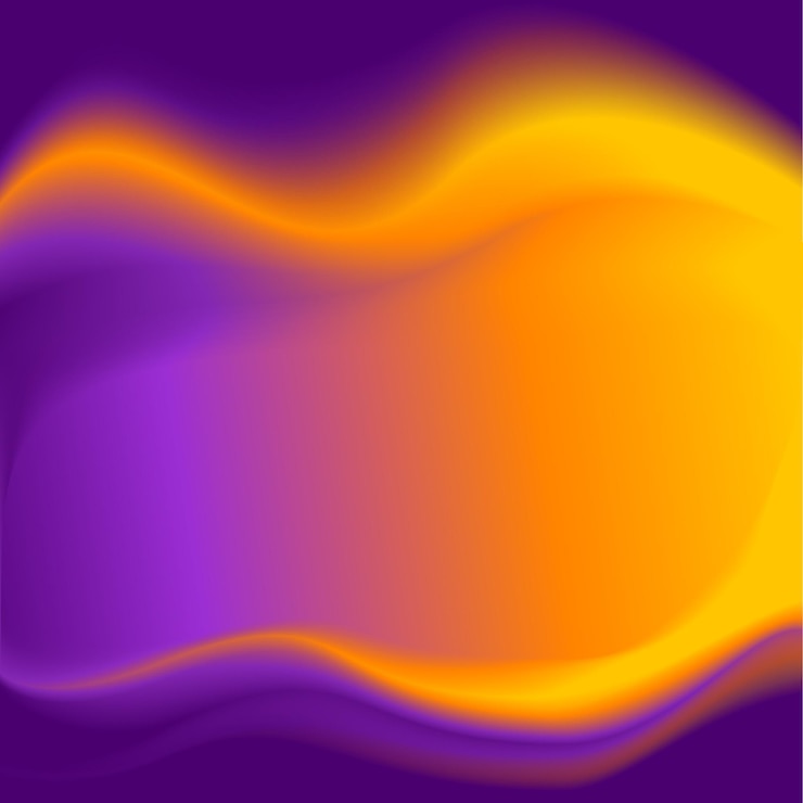 Vector líneas suaves abstractas fondo borroso amarillo púrpura