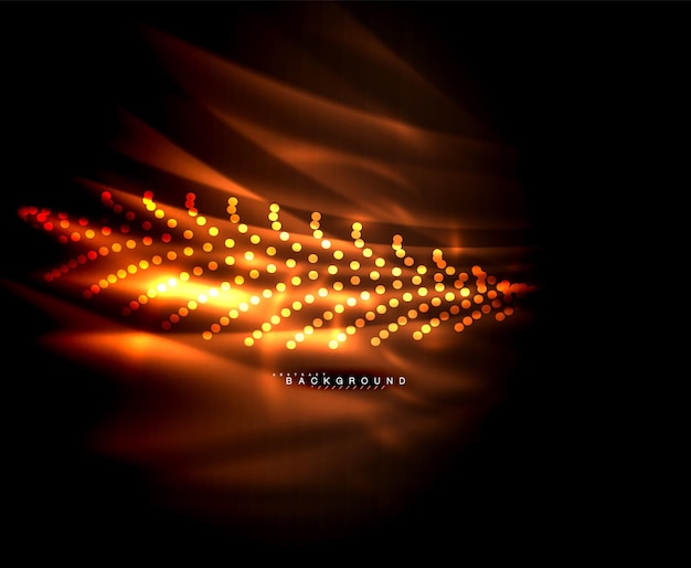 Líneas tecnológicas brillantes de neón hitech plantilla de fondo abstracto futurista con formas cuadradas