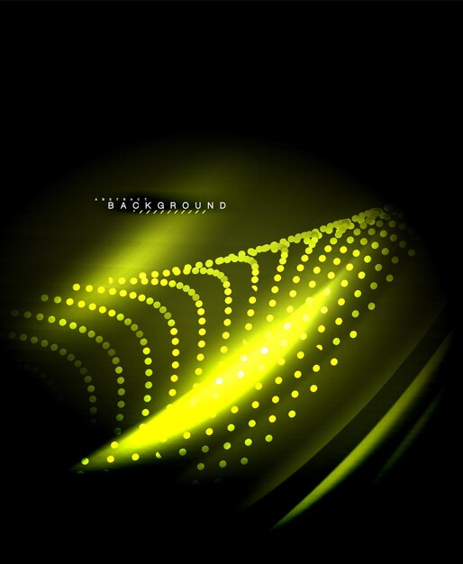 Líneas tecnológicas brillantes de neón hitech plantilla de fondo abstracto futurista con formas cuadradas