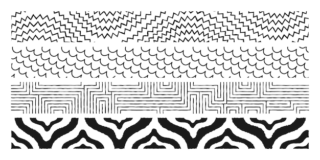 Líneas y trazos en diferentes estilos Perfecto para letras e ilustraciones