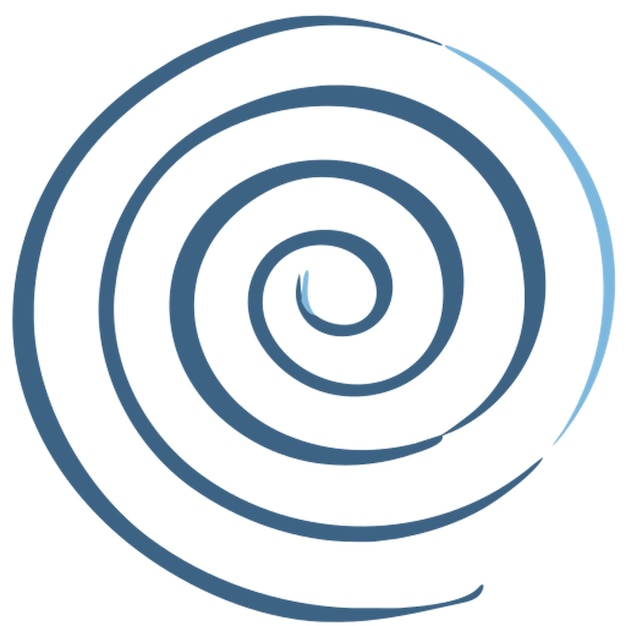 líneas de trazos en espiral icono relleno de garabateo