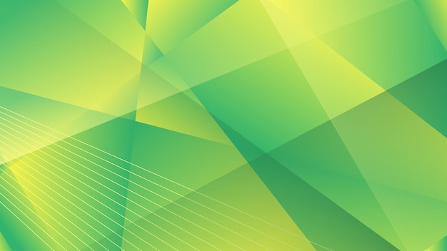 Líneas triangulares de fondo abstracto moderno y color degradado amarillo verde