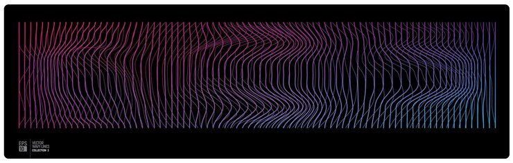 Vector líneas vectoriales degradadas onduladas