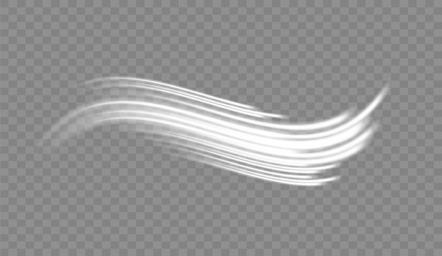 Líneas de velocidad blancas brillantes movimiento velocidad alta velocidad y borrón líneas dinámicas vector de onda de luz