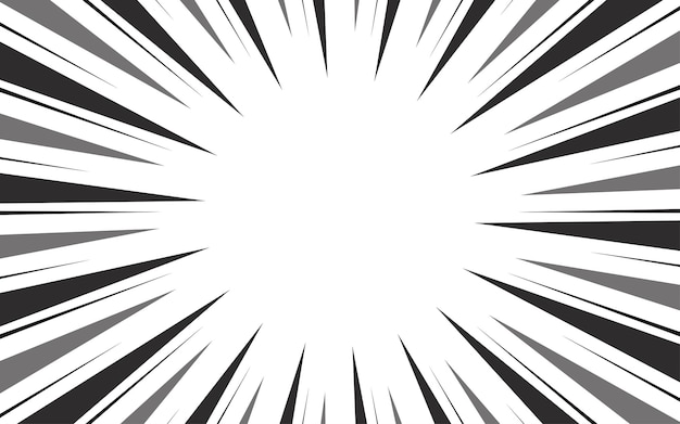 Líneas de velocidad rápida en fondo blanco Efecto de movimiento de línea de velocidad cómica de anime