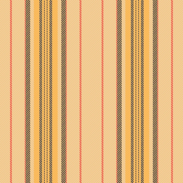 Líneas verticales sin costuras de tela de rayas textiles con un fondo de textura vectorial en colores ámbar y claros