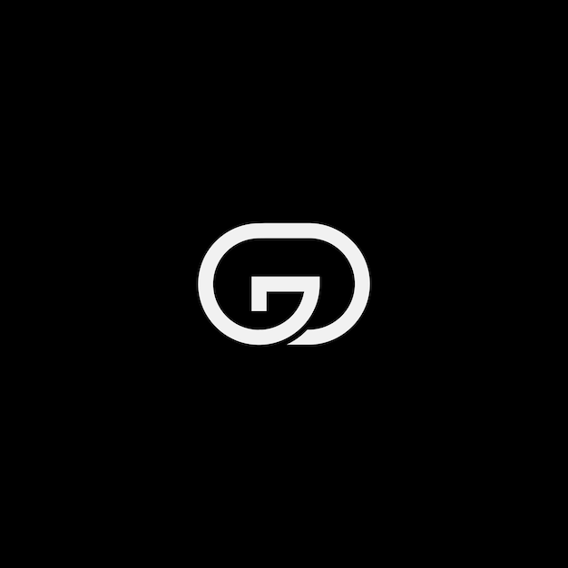 Linked Letter GD or DG Monogram with black background