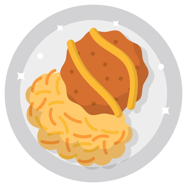 Linsen mit Spatzle concepto de lentejas con diseño de icono vectorial de pasta de Suabia símbolo de la cocina alemana