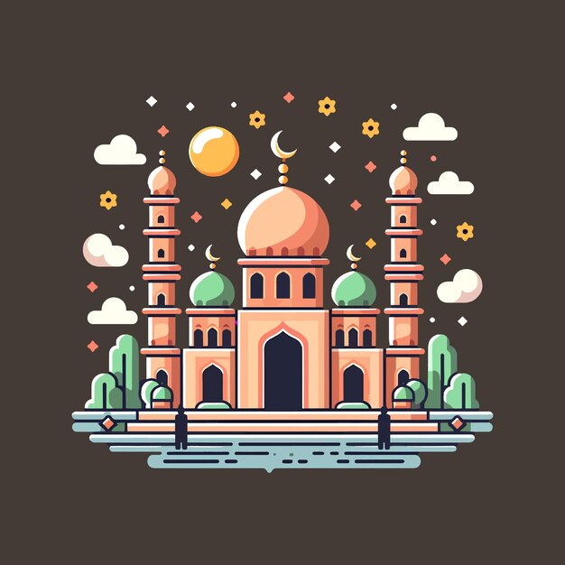 Vector linterna islámica de la mezquita de ramadán