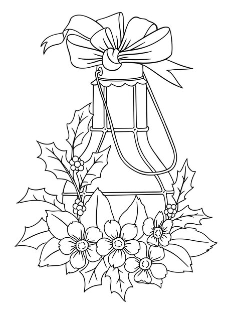 Linterna de Navidad para colorear