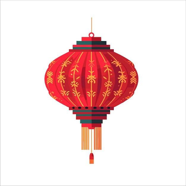 Linterna o lámpara china Vector de decoración