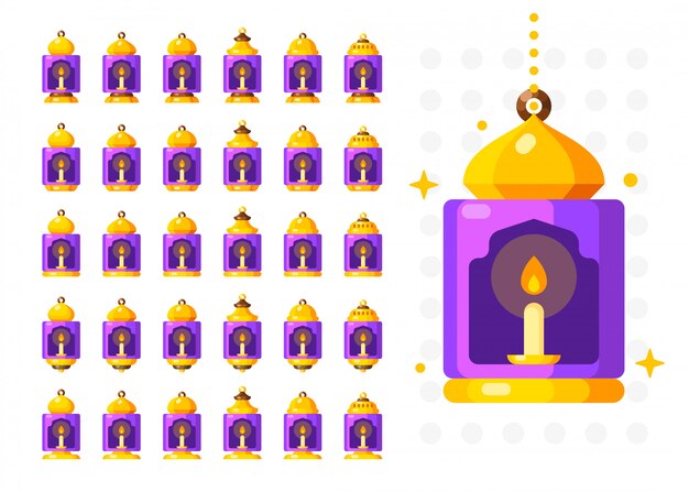 Linterna De Ramadan Aislada. Lámpara de decoración de estilo árabe