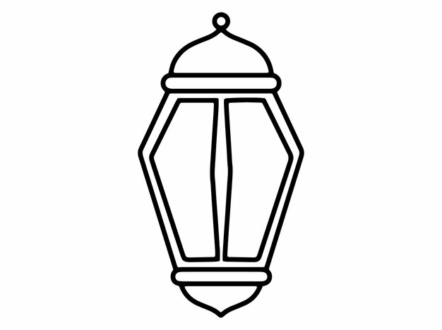 Linterna Ramadhan Kareem Arte de la línea