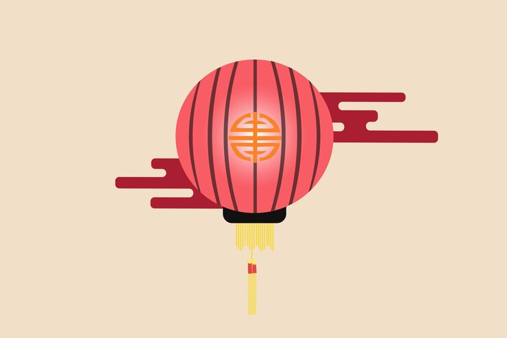 Linterna roja para el festival de las linternas chinas