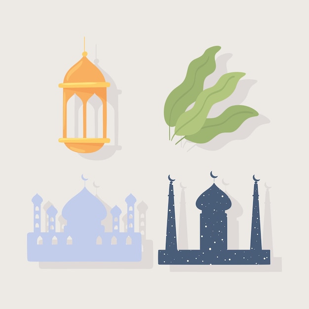 Linterna y templo musulmán