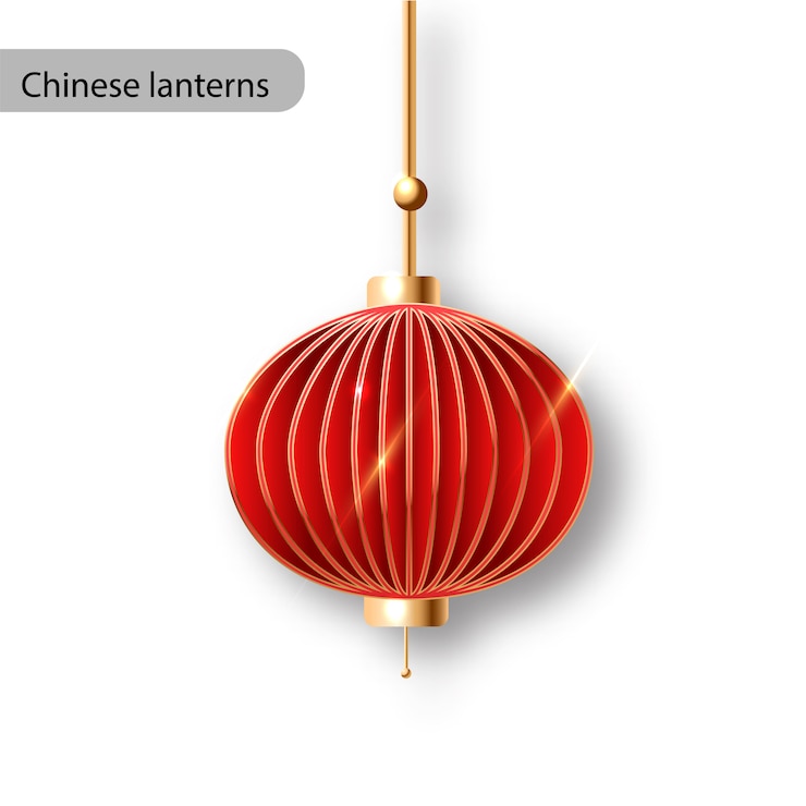 Vector linternas chinas o luces de papel