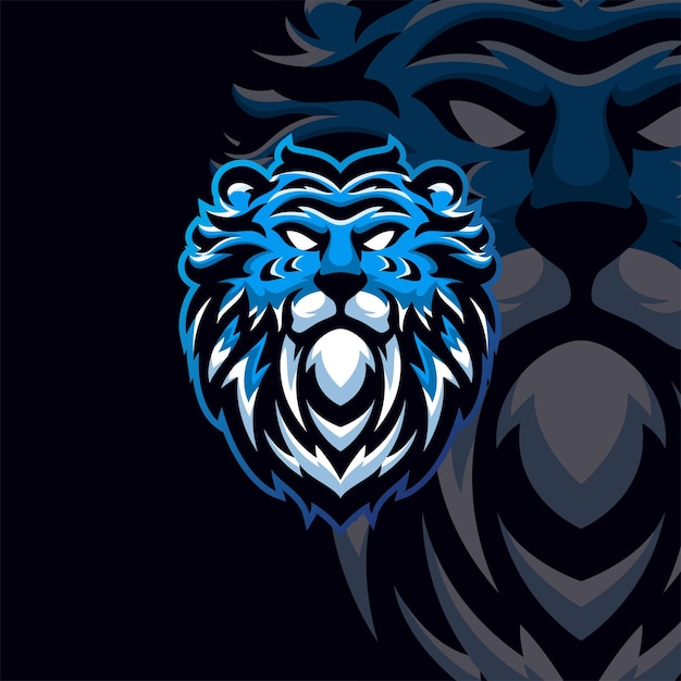 Lion masscot logo esport vector premium