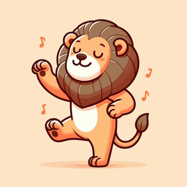el lioncito león de dibujos animados mascota.