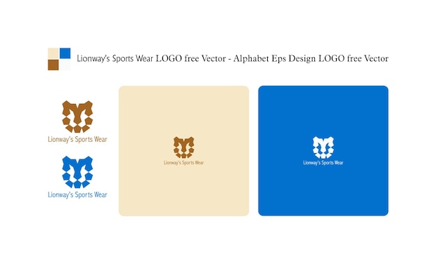 Lionway's Sports Wear LOGO vector libre Alfabeto Eps Design LOGO vector libre