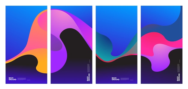 Líquido abstracto colorido y forma fluida para el diseño de pancartas y folletos
