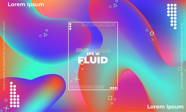 Vector líquido fluido de fondo abstracto colorido degradado