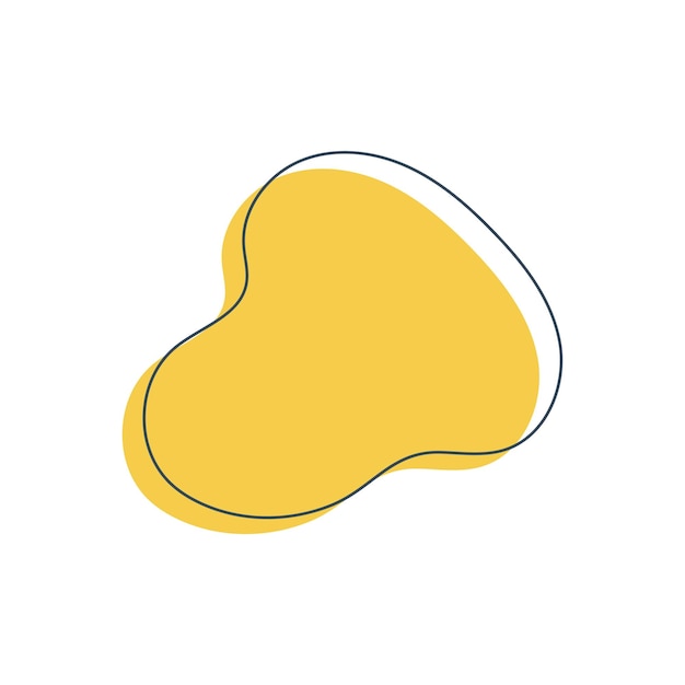 Líquido Forma abstracta Ilustración de fondo de vector plano aislado Diseño curvo mínimo Elementos gráficos geométricos Lugar para texto Concepto de ilustración vectorial