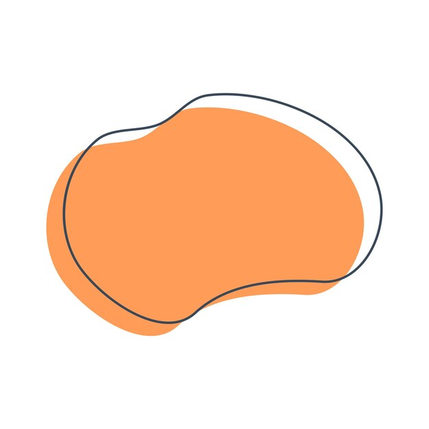Líquido Forma abstracta Ilustración de fondo de vector plano aislado Diseño curvo mínimo Elementos gráficos geométricos Lugar para texto Concepto de ilustración vectorial