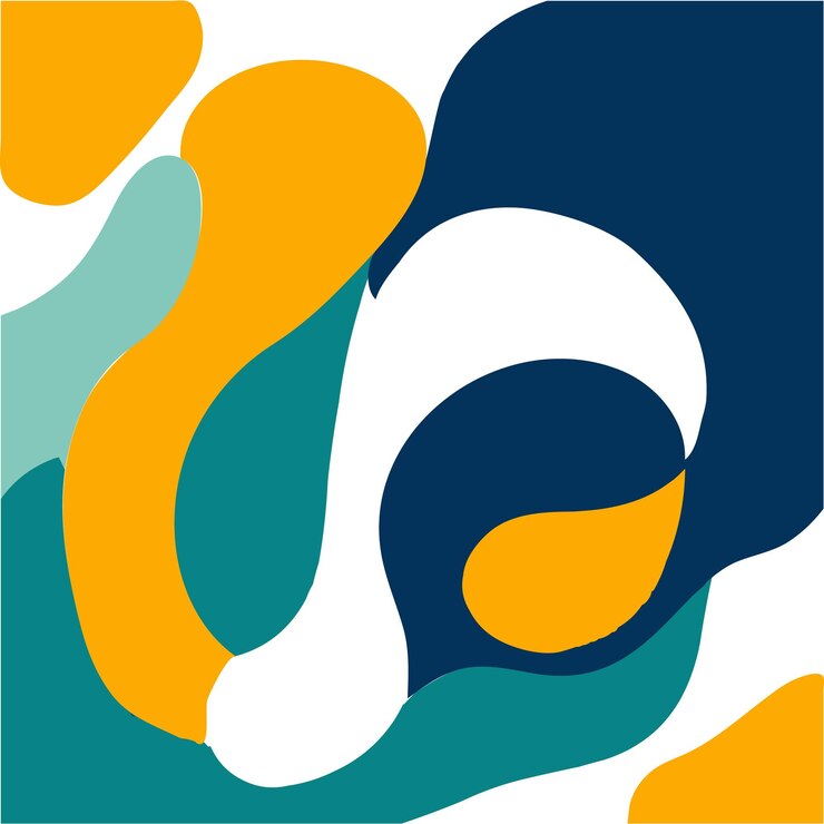Vector líquido orgánico abstracto de forma colorida con rayas de fondo