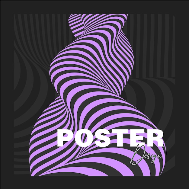 Líquido de póster abstracto, plantilla de banner abstracto, colección de figuras geométricas, ilustración vectorial