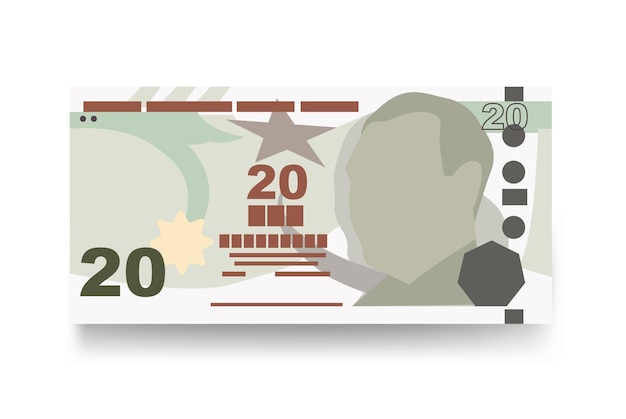 Vector lira turca vector ilustración turquía conjunto de dinero paquete de billetes papel moneda 20 try