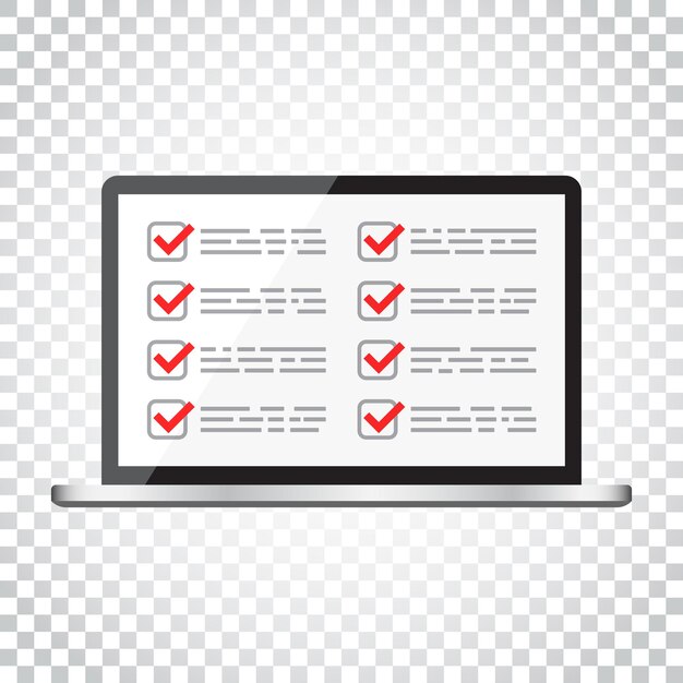 Lista de comprobación de hombre de negocios con cuaderno Ícono de lista de comprobación Ilustración vectorial plana Pictograma de concepto de negocio simple