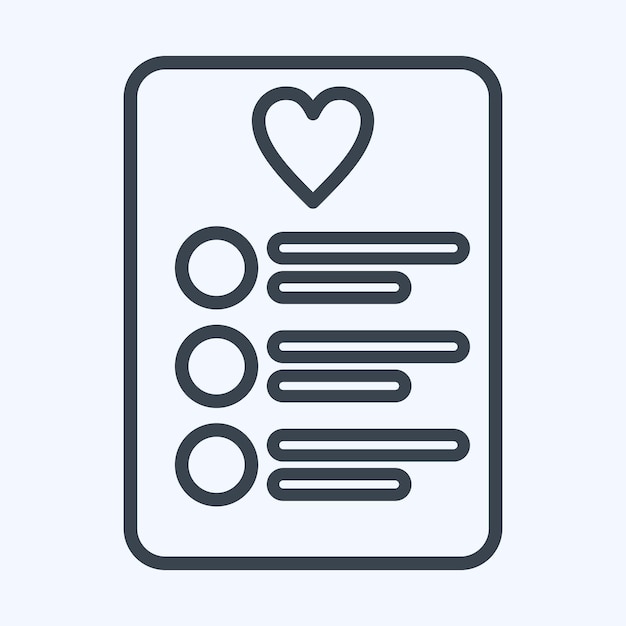 Lista de comprobación de íconos relacionada con el estilo de línea de símbolos del Viernes Negro diseño simple editable