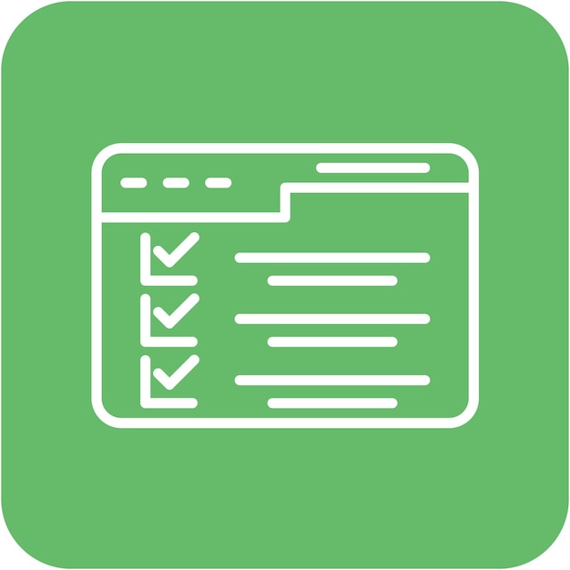 Lista de comprobación del sitio web Estilo de ilustración vectorial