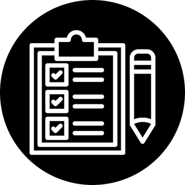 Lista de comprobación de tareas de diseño vectorial Estilo del icono