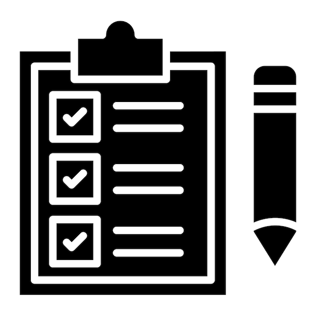 Lista de comprobación de tareas de diseño vectorial Estilo del icono