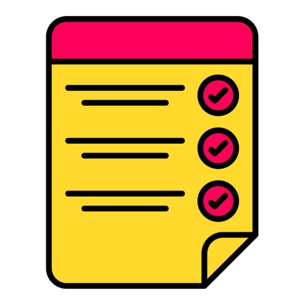 Lista de comprobación de tareas Ilustración plana
