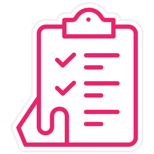 Lista de control de diseño vectorial Estilo de icono