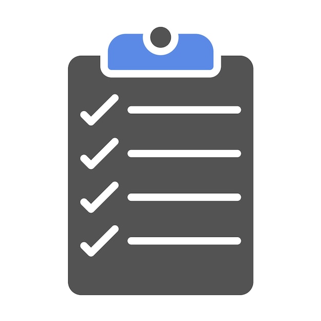 Lista de control de diseño vectorial Estilo de icono