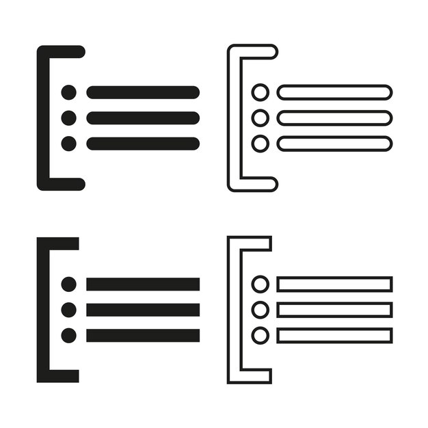 Lista de iconos de opciones de formato Características de alineación de texto Herramientas de organización de documentos Diseño de interfaz