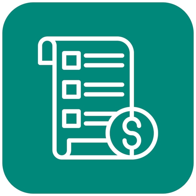 Lista de precios Ilustración del diseño del icono vectorial
