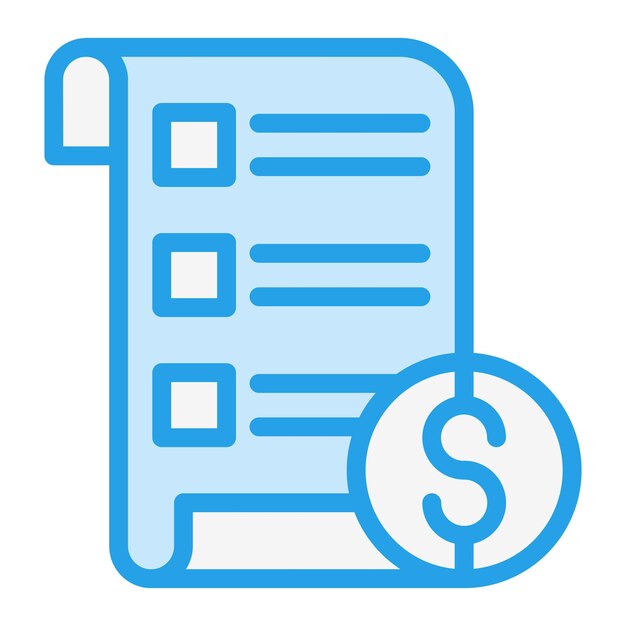 Lista de precios Ilustración del diseño del icono vectorial